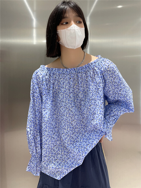 New in early summer! [Xixi studio] flower fashion temperament blouse 9012# XYJ