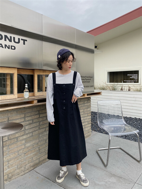 [NZJ] crew neck stripe comfortable long sleeve T-shirt 820061# L