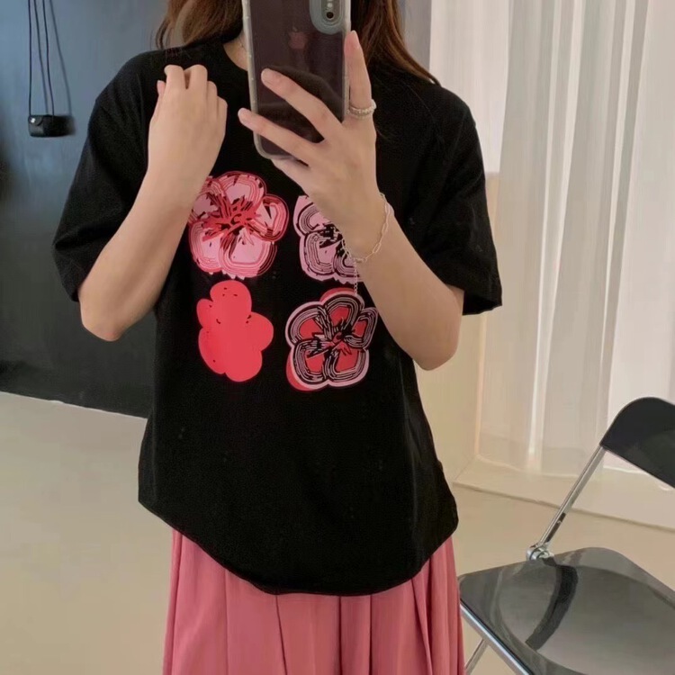 goods in stock! New in early summer! [Naikan Nik] Korean versatile personalized printed short sleeve T-shirt 8331# lwy