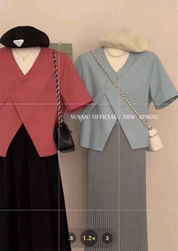 New in early summer! [Susan] Korean solid color button up blouse 6661# LSW