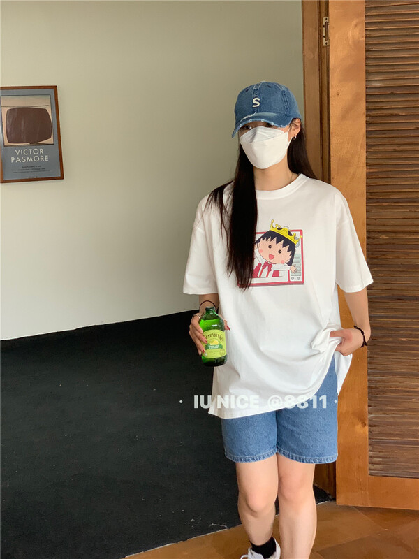 [IU nice] loose and comfortable Korean Short Sleeve T-shirt 8811# ll