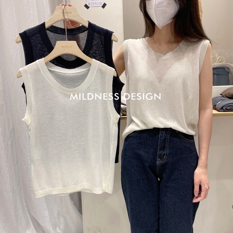 [mildness] simple and versatile solid vest / sling z3123\zjy