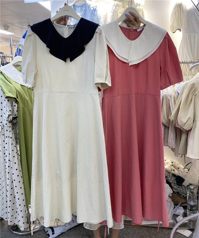 New in early summer! [o.lucky] Korean style color matching dress 1668# HBx
