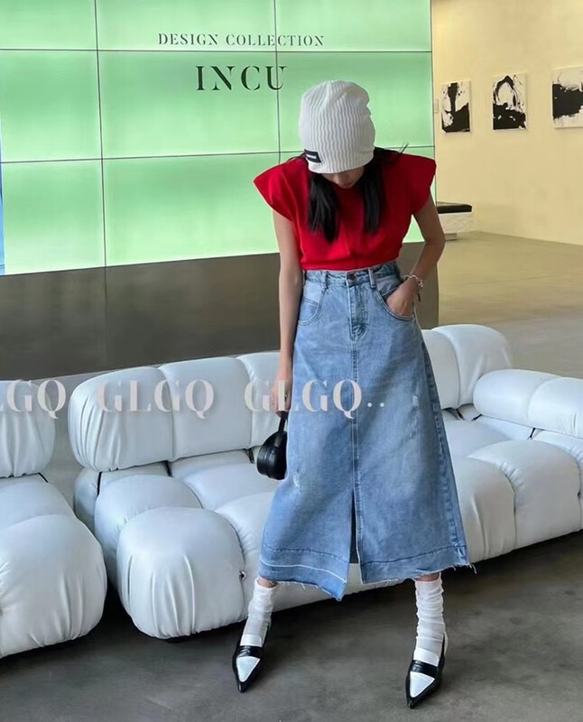 New in early summer! [strange inside and strange] Korean style, foreign style, split, minority personality skirt 3001# LSW