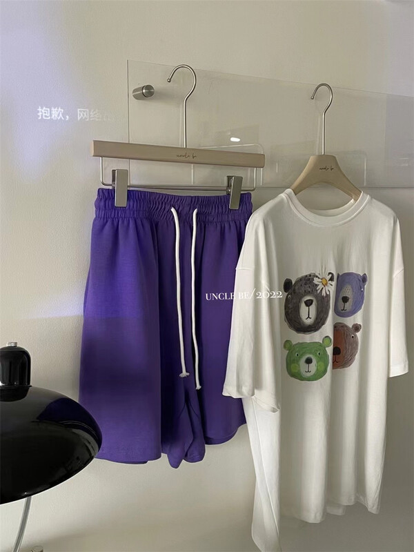 New in early summer! [UNC be] simple and loose bear print short sleeve T-shirt (short sleeves only) 3068# XYY