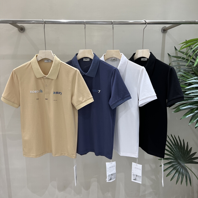 New in early summer! [maibia] Japanese styrofoam letter polo shirt ys1-p6679# ZZL