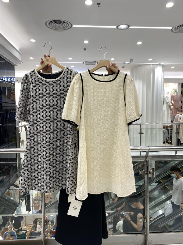 [Gusha] Korean Short Sleeved Pleated Dress 6139# WPL