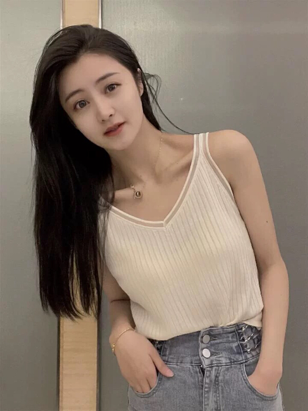 New year in early spring! [S.J] versatile sleeveless T-shirt bottomed short vest 6720# LSW