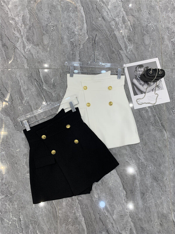 [Linna] double breasted high waist comfortable skirt 7020# zxx