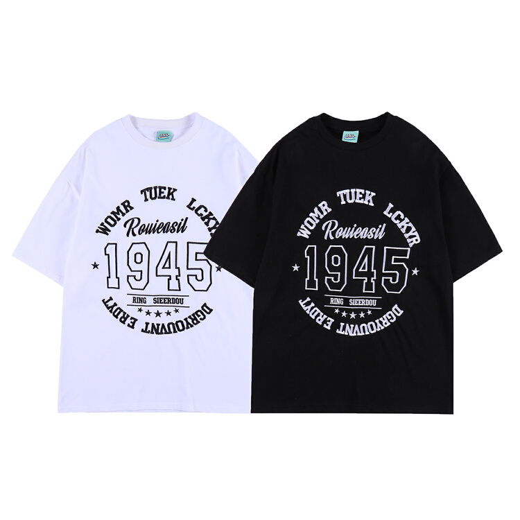 [BNL] men's and women's personalized letter embroidered short sleeve T-shirt 456# ZZL