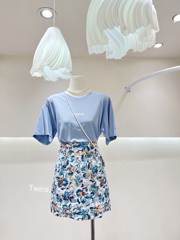 【TWINS】 韓系百搭碎花半身裙  8837#  HJY