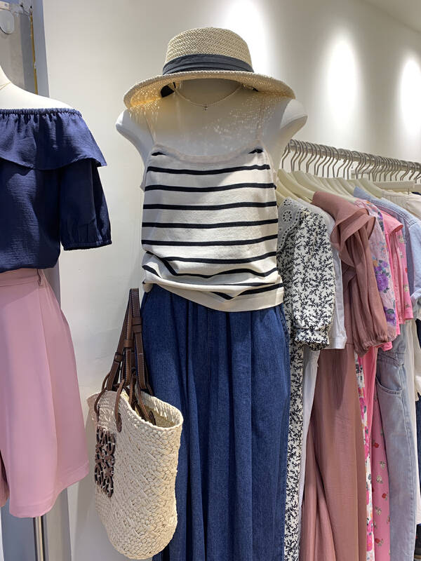 [Simida / doroe] Korean versatile striped knitted vest / sling 7011# zxl