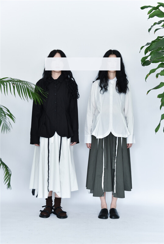 New year in early spring! [three and two out] pleated shirt 67111# L