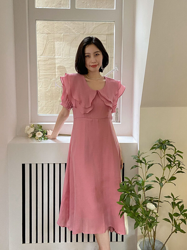 New in early summer! [C for her] French style Ruffle waist dress 5170# XJ