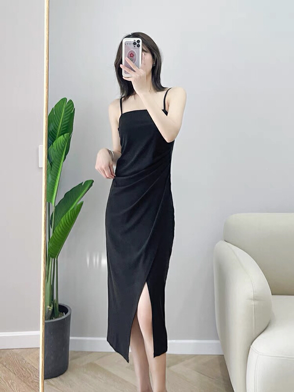 [Hb] Korean slit suspender dress 8238# PCZ
