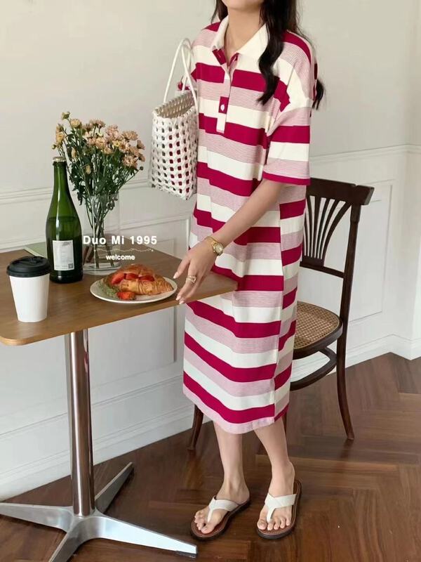 [Duomi] striped loose fit dress 22288# zxl