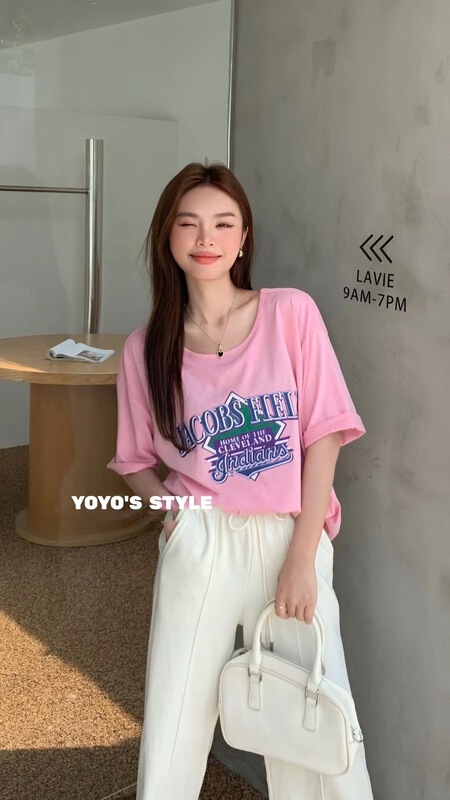 [yoyo's] loose and versatile comfortable short sleeve T-shirt 8552# XYY