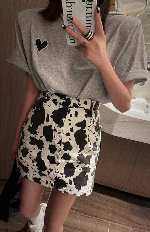 goods in stock! New in early summer! [miss Lai] love simple, loose and versatile short sleeve T-shirt 310# L