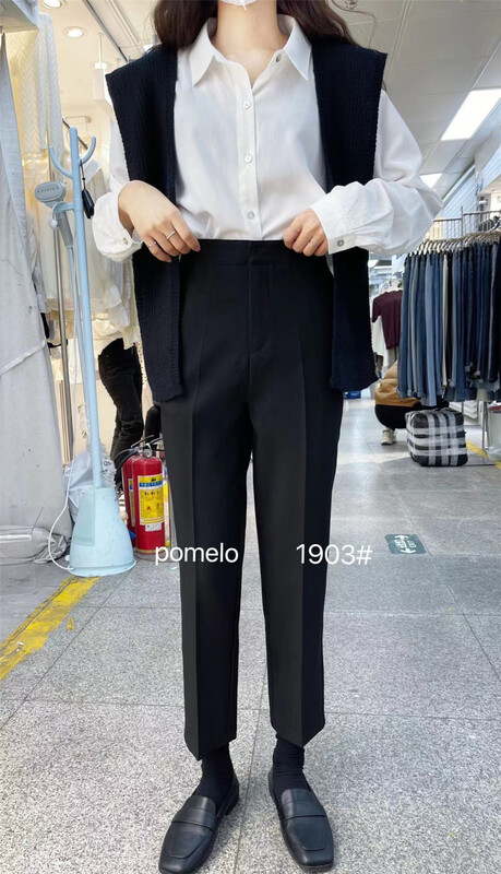 New year in early spring! [grapefruit] commuter nine cigarette pants 1903# hjy