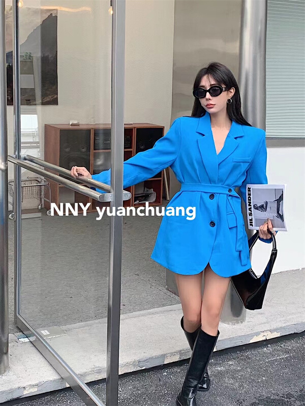 goods in stock! New year in early spring! [nny] single breasted comfortable Korean suit (with belt) 6026# WTT