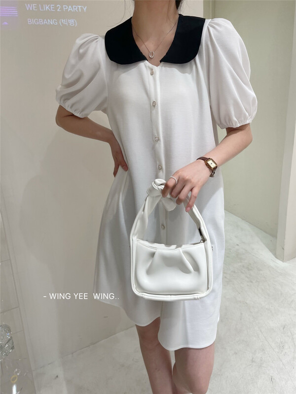 New in early summer! [Wingyee] Korean baby collar button up dress 9600# ll