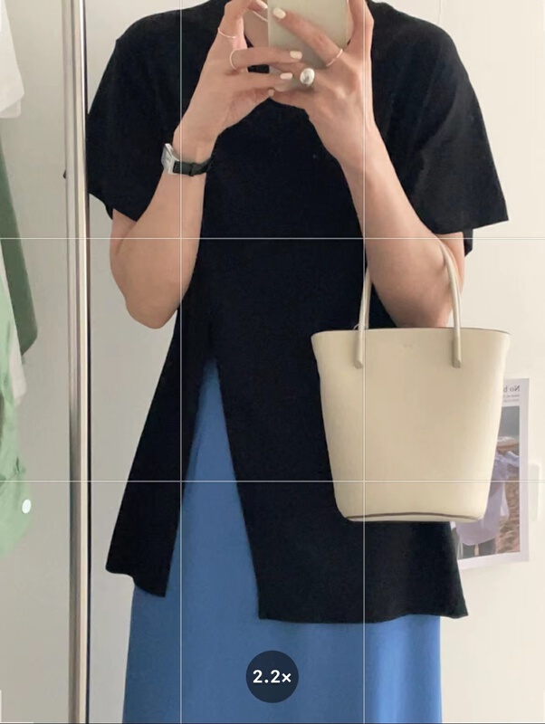 [in mode] Korean version solid color slit design Short Sleeve T-shirt 6827# cqw