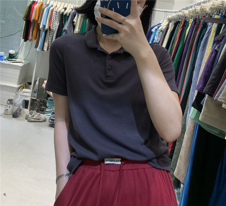 [jtengc] Korean casual versatile polo shirt 1985# lwy