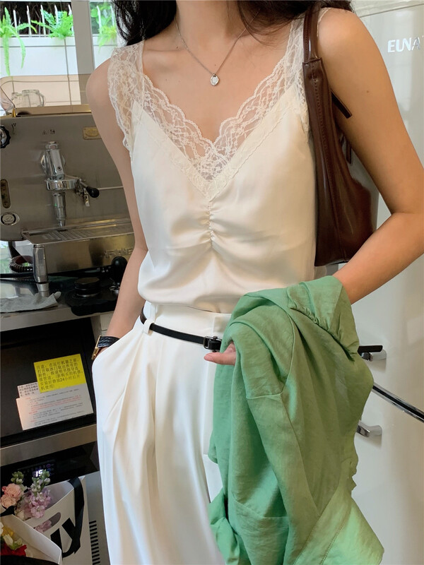 Five colors! [Lina] sexy V-neck lace temperament vest / suspender 221c113# zxx