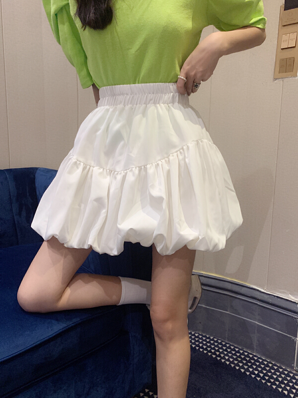 New year in early spring! [Vanessa] foreign style bubble tighten waist skirt 6038# ozq