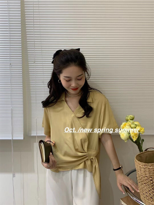 [OCT] Korean solid color shirt 1590# hjy