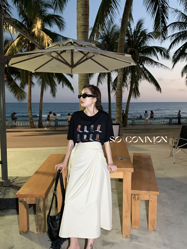 Original price 108.99! New year in early spring! [so common] Korean solid color thin bandage skirt 62039-1# XYJ