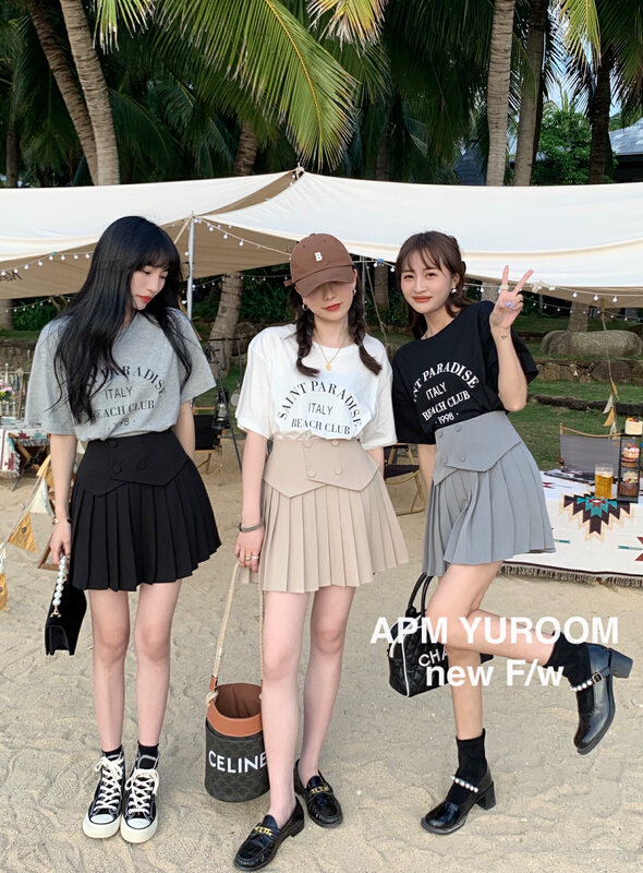 New year in early spring! [APM yuroom] Korean versatile letter short sleeve T-shirt 22810# LSL