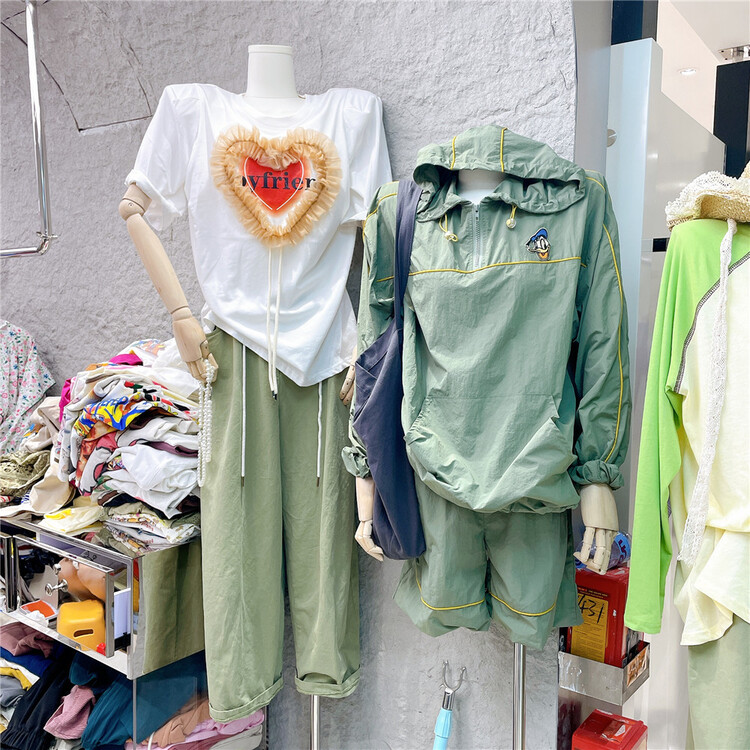 [dodo] loose embroidered sunscreen shirt + comfortable casual shorts two piece suit 1110# zyh