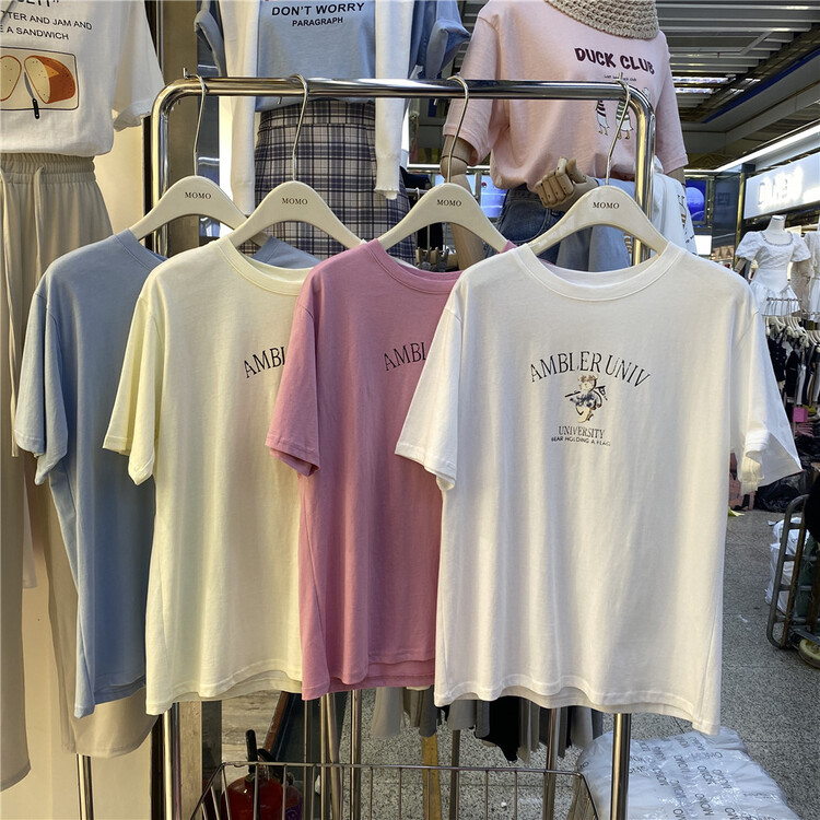 New year in early spring! [Momo] Korean casual loose and versatile short sleeve T-shirt 3808# HBx
