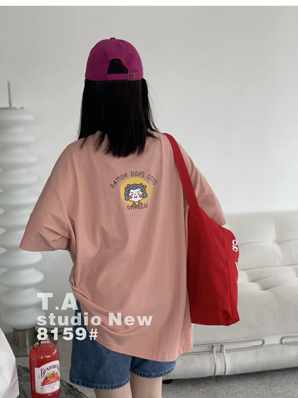 [TA +] Korean print short sleeve T-shirt 8159# XYY