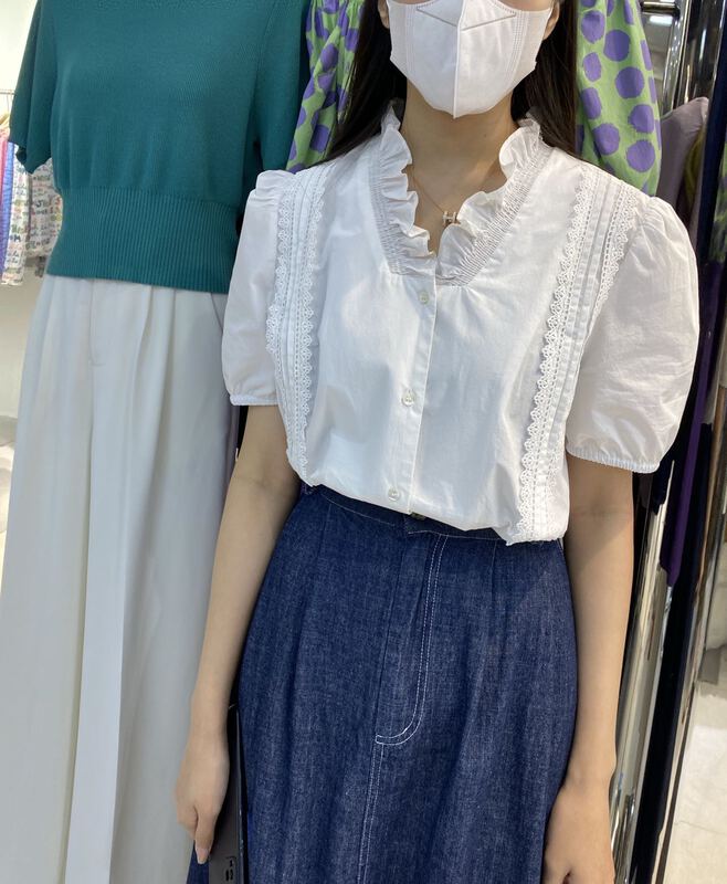 New in early summer! [mm. C] lady style sweet lace shirt 85360-1# lwy