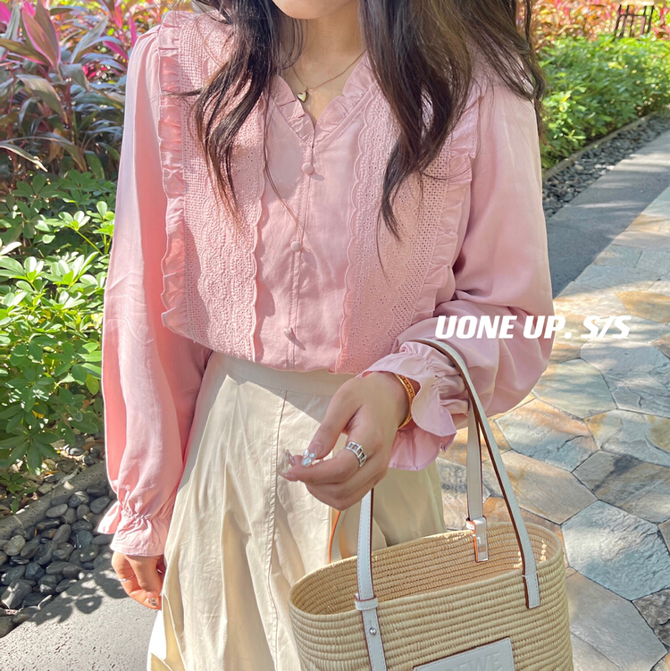 New year in early spring! [uone] fresh lace pullover 98202# LSL