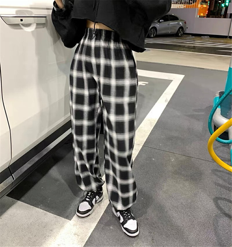 New in early autumn! [sline by sline] elastic waist Plaid slacks ys1-8006# zxl