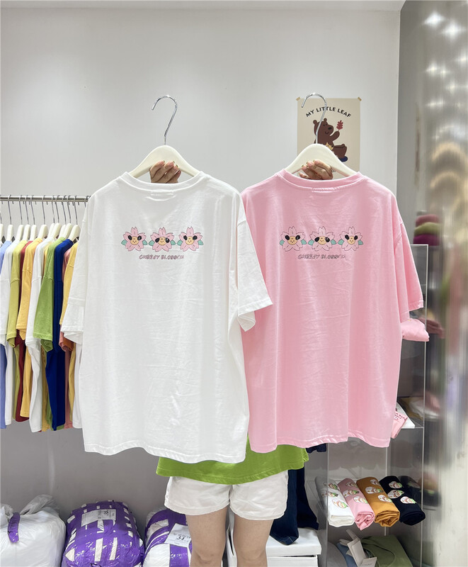 [rara] flower print aging fashion short sleeve T-shirt 3717# LSL