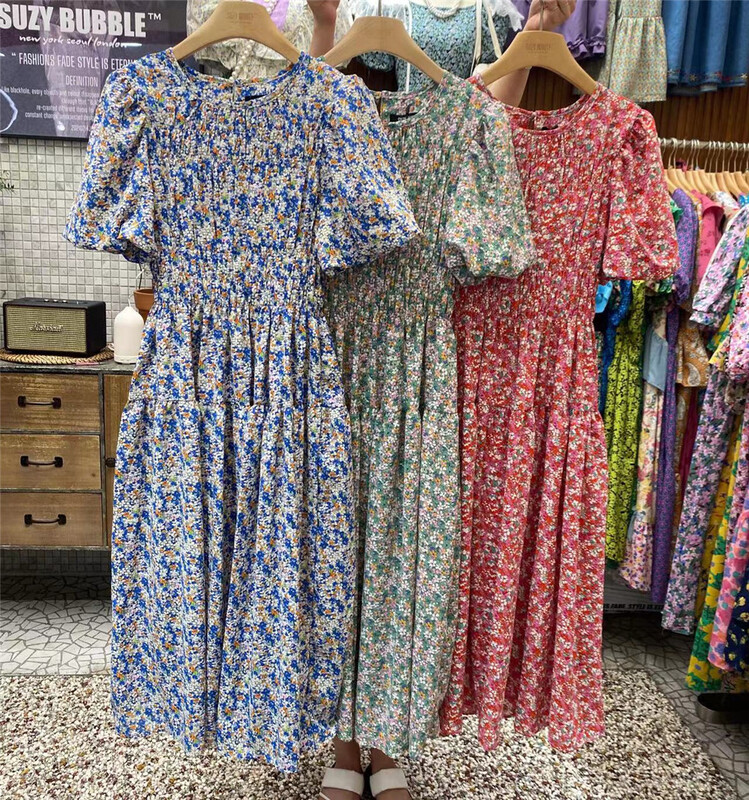 New in early summer! [N21] elegant temperament floral loose dress ys1-515# WPL