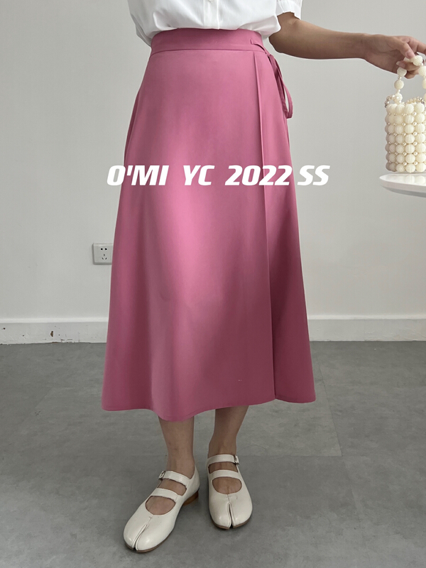 [O MI] versatile lace up A-line skirt 5616# HBx