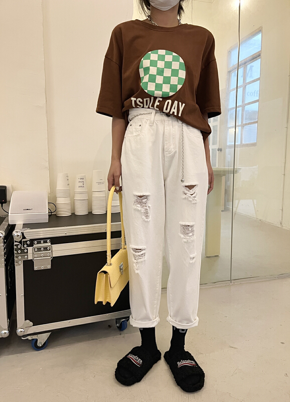 New year in early spring! [Mujia] fashion Korean jeans with holes (pants only) 942# XYY