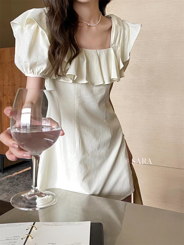 [A-One] Korean slim short square neck dress 9913# LSW