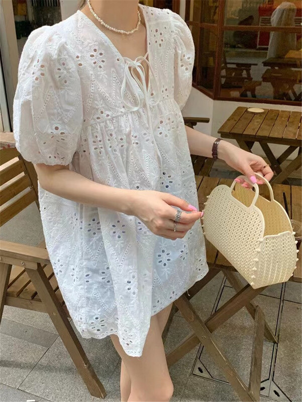 [malt] hollow out fashion versatile dress 3100# XYJ