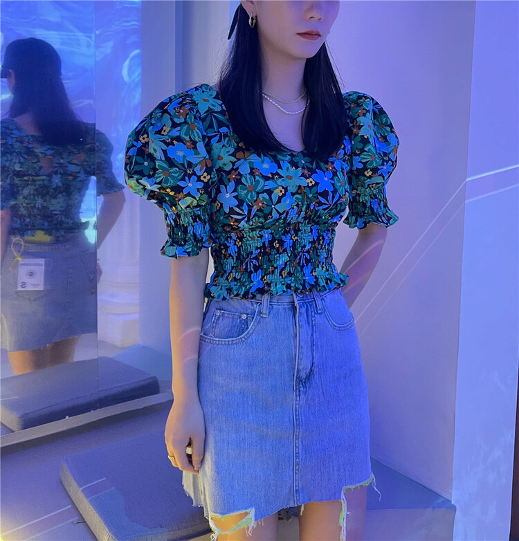 [Korean palace queen] Korean version of versatile Hip Wrap short skirt A-line skirt 8816# WPL