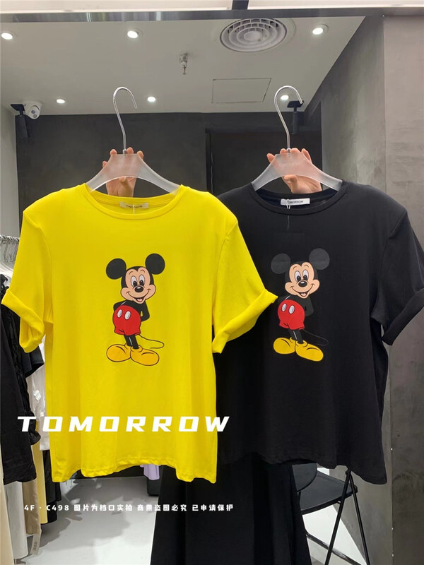 [tomorrow] Mickey print loose short sleeve T-shirt 5116# ozq