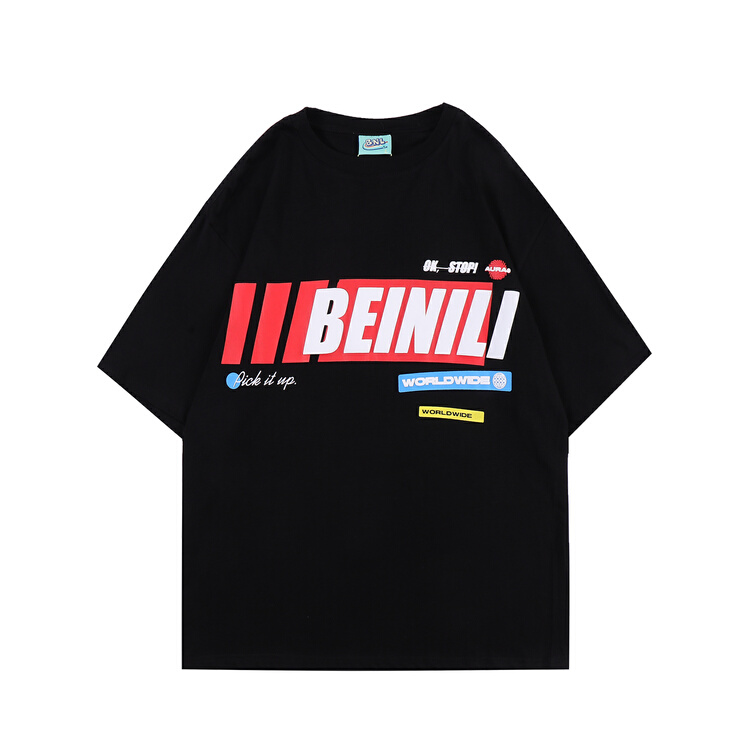 [BNL] casual lettered short sleeve T-shirt 721# ZZL