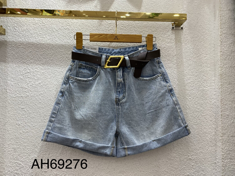 [queen] simple and versatile comfortable denim shorts (with belt) ah69276# ozq