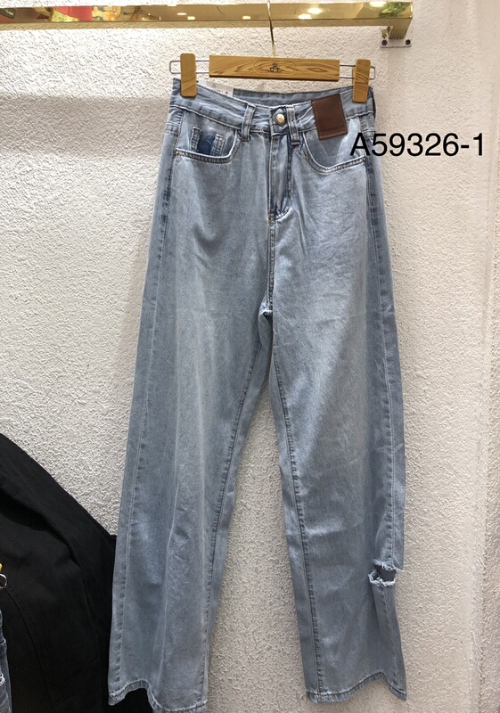 [queen] wide leg comfortable Korean jeans a59326-1# ozq