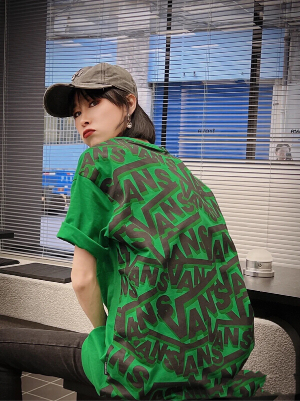 New in early summer! [Nancy] Korean alphabet printed short sleeve T-shirt q6013# WPL